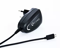 Мережевий зарядний пристрій  Cord micro USB 2.4A Black (CT33E-M21.1) - мініатюра 3