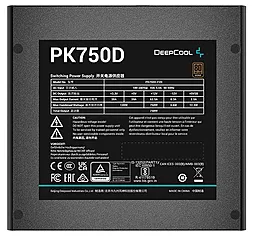Блок питания Deepcool PK750D 750W (R-PK750D-FA0B-EU) - миниатюра 3