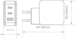 Сетевое зарядное устройство Essager Matrix GaN 65W PD/QC3.0 USB-A-2C Black (ECT2CA-JZB01-Z) - миниатюра 5
