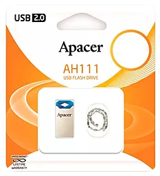 Флешка Apacer AH111 RP 16GB USB2.0 (AP16GAH111U-1) Blue - миниатюра 3