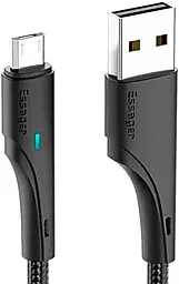 Кабель USB Essager Rousseau 12W 2.4A 2M micro USB Cable Black (EXCM-LSA01)