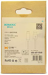 Кабель USB Romoss Type-C 1m White (CB30) - миниатюра 5