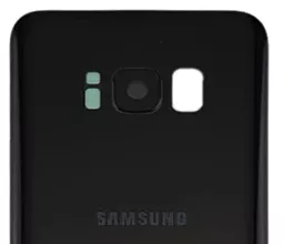 Задняя крышка корпуса Samsung Galaxy S8 Plus G955 со стеклом камеры Original Midnight Black - миниатюра 4