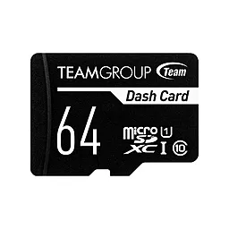 Карта памяти Team microSDXC 64GB Dash Card Class 10 UHS-I U1 + SD-адаптер (TDUSDX64GUHS03) - миниатюра 2