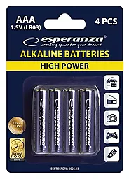 Батарейки Esperanza AAA / LR03 Alkaline (EZB102) BLISTER CARD 4шт