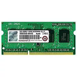 Оперативна пам'ять для ноутбука Transcend SoDIMM DDR3 2GB 1600 MHz (JM1600KSN-2G)