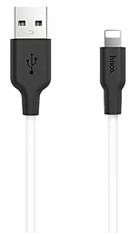 Кабель USB Hoco X21 Plus Silicone Lightning Cable Black/White