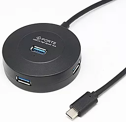 USB Type-C хаб Maiwo Type-C to USB 3.0 4-ports Black (KH304)