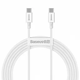 USB PD Кабель Baseus Superior 20V 5A USB Type-C - Type-C Cable White (CATYS-B02)