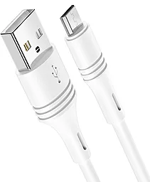 Кабель USB Borofone BX43 2.4A micro USB Cable White