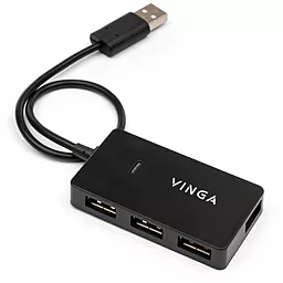USB хаб Vinga 4xUSB 2.0 Black (VHA2A4) - миниатюра 3