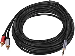 Аудио кабель Ultra Aux mini Jack 3.5 mm - 2хRCA M/M Cable 10 м black (UC103-1000)