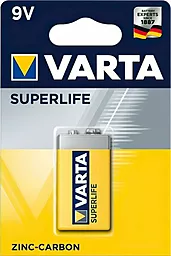Батарейки Varta 6F22 FOL 1 (крона) SUPERLIFE 1шт 9 V
