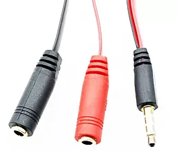 Аудио кабель Voltronic AUX mini Jack 3.5мм M/2xF cable 0.2m black/red (YT-S-3.5(M) / 2*3.5(F)) - миниатюра 8