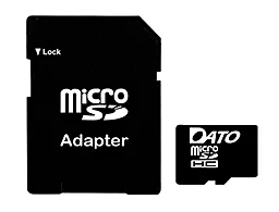 Карта пам'яті Dato microSDHC 4GB Class 4 + SD-адаптер (DT_CL04/4GB-RA)
