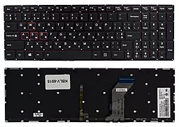 Клавіатура для ноутбуку Lenovo IdeaPad Y700-15ISK Y700-15ACZ Y700-15ISE Y700-17ISK без рамки Прямий Enter підсвітка SN20L31918 чорна