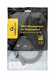 Видеокабель Cablexpert Mini DisplayPort - DisplayPort M-M 1.8M Черный (CCP-mDP2-6) - миниатюра 3