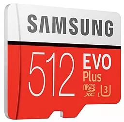 Карта памяти Samsung microSDXC Evo Plus 512 GB Class 10 UHS-І U3 + SD-адаптер (MB-MC512HA) - миниатюра 4