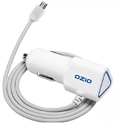 Автомобільний зарядний пристрій Ozio 5V/1A Dual Port White (C-CC10S/C-CC15S) - мініатюра 2