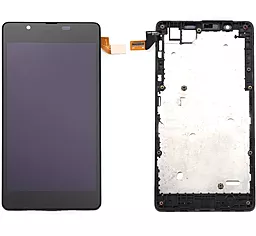 Дисплей Microsoft Lumia 540 (RM-1140, RM-1141) с тачскрином и рамкой, Black