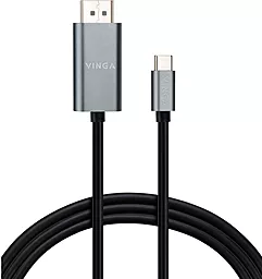 Видеокабель Vinga USB Type-C - HDMI v2.0 4k 60hz 1.5m gray (VCPVCCH2015)