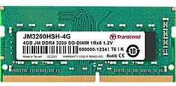 Оперативная память для ноутбука Transcend JetRam SO-DIMM DDR4 3200MHz 4GB (JM3200HSH-4G)