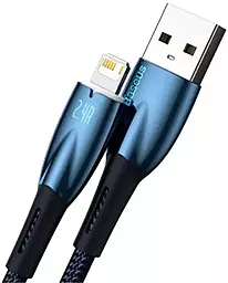 Кабель USB Baseus Glimmer Series 12W 2.4A USB-Lightning Cable Blue (CADH000203) - миниатюра 2