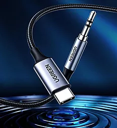 Аудио кабель Ugreen CM450 Aux mini Jack 3.5 mm - USB Type-C M/M Cable 1 м black (20192) - миниатюра 8