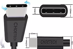 Кабель USB Choetech 30w 3a 2m USB Type-C cable black (AC0003) - миниатюра 4