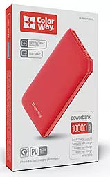 Повербанк ColorWay Soft Touch 10000mAh 18W Red (CW-PB100LPE3RD-PD) - миниатюра 8