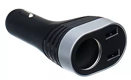 Автомобильное зарядное устройство Hoco Z29 Regal Digital Display Cigarette Lighter Black - миниатюра 2