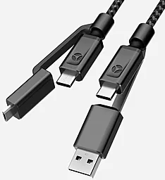 Кабель USB Nomad Universal 4 in 1 USB-C+A - Type-C/micro USB Cable Black (1.5M) (NM0B9BC000) - миниатюра 2