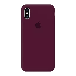 Чехол Silicone Case Full для Apple iPhone X, iPhone XS Marsala