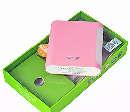 Повербанк GOLF GF-D14 10000mAh Pink - миниатюра 2