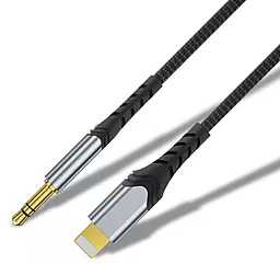 Аудио кабель WIWU YP02 Aux mini Jack 3.5 mm - Lightning M/M Cable 1.5 м black - миниатюра 3