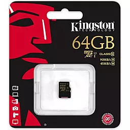 Карта памяти Kingston microSDXC 64 GB Class 10 UHS-I U1 (SDCA10/64GBSP) - миниатюра 3