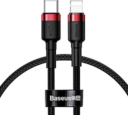 Кабель USB PD Baseus Cafule 18W USB Type-C - Lightning Cable Red/Black (CATLKLF-91)