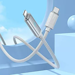 Кабель USB PD  Hoco U127 27w 3a 1.2m USB Type-C - Lightning cable silver - миниатюра 4
