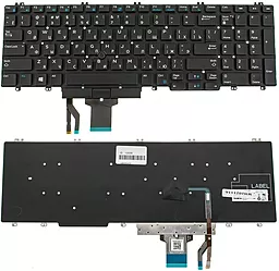 Клавиатура для ноутбука Dell Precision 7530, 7730 без рамки Black