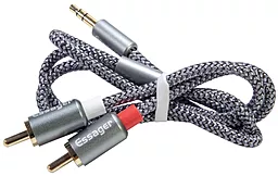 Аудио кабель Essager Aux mini Jack 3.5 mm - 2хRCA M/M Cable 2 м gray - миниатюра 3