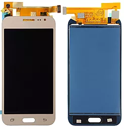 Дисплей Samsung Galaxy J2 J200 2015 с тачскрином, (TFT), Gold