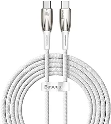 Кабель USB PD Baseus Glimmer 100W USB Type-C - Type-C Cable White (CADH000702)