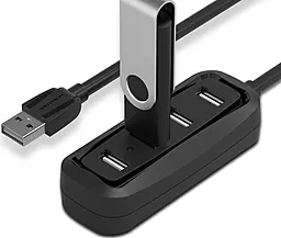 USB хаб Vention USB Hub 4-Port 2.0 Black 0.5 m (VAS-J43) Black