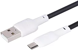 Кабель USB Gelius Full Silicon GP-UCN001M 18W 2.4A 1.2M micro USB Cable Black/White - миниатюра 2