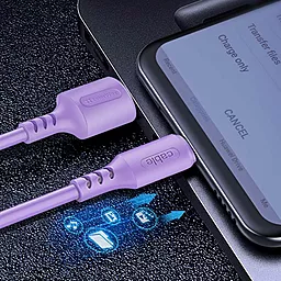 Кабель USB ColorWay USB to USB Type-C 2.4А Purple (CW-CBUC044-PU) - миниатюра 4