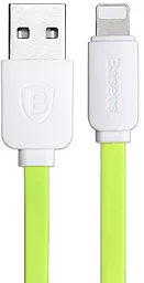Кабель USB Baseus String flat Lightning Cable White / Green