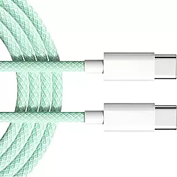 Кабель USB PD EasyLife 60w USB Type-C - Type-C cable green - миниатюра 2