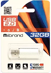 Флешка Mibrand Cougar 32GB USB 2.0 (MI2.0/CU32P1S) Silver - миниатюра 2