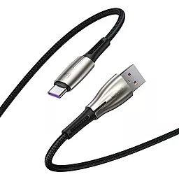 Кабель USB Baseus Water Drop-shaped Lamp SuperCharge USB Type-C Cable Black (CATSD-M01) - миниатюра 2