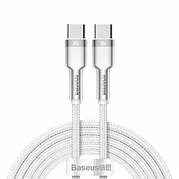 USB PD Кабель Baseus Cafule 20V 5A 2M USB Type-C - Type-C Cable White (CATJK-D02)